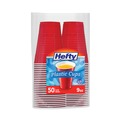 Cups | Hefty C20950 9 oz. Easy Grip Disposable Plastic Party Cups - Red (50/Pack) image number 2