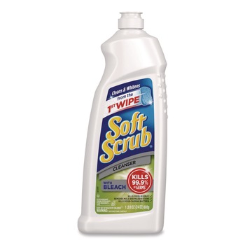 Soft Scrub 0 23400 07222 4 Cleanser with Bleach, 24 oz Bottle, 8/Carton