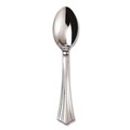 Disposable Spoons | WNA REF320SP Reflections Heavyweight Plastic Spoon Utensils - Silver (40/Pack) image number 1