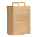 Grocery Bags | Ross & Wallace Paper Products 110513SP 12 in. x 7 in. x 17 in. 30 lbs. Capacity 1/6 BBL Attached Handle Grocery Paper Bags - Kraft (300/Bundle) image number 0