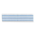 Floor Dusters & Accessories | Rubbermaid Commercial HYGEN 2134282 4.75 x 19 Disposable Microfiber Pad - White/Blue Stripes (3/Carton) image number 2
