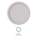 Plates | Boardwalk BWKPLTHIPS9WH 9 in. Diameter Hi-Impact Plastic Dinnerware Plate - White (500/Carton) image number 2