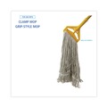 Mop Heads | Boardwalk BWK4032C No. 32 Loop Web/Tailband Value Standard Cotton Mop Head - White (12/Carton) image number 5