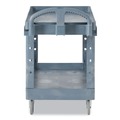 Carts | Rubbermaid Commercial 2192464 BRUTE Heavy-Duty Ergo Handle Utility Cart Plastic Two Shelves 500 lb Capacity 25.5-in x 44-in x 39-in Gray image number 1