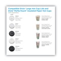 Cup Lids | Dixie D9542 10 oz. - 20 oz. Hot Cups Drink-Thru Dome Lids - White (100/Pack) image number 3