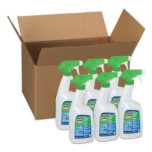 Disinfecting & Cleaning Solutions | Comet 19214 32 oz. Trigger Spray Bottle Disinfecting-Sanitizing Bathroom Cleaner (6/Carton) image number 0