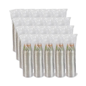 PRODUCTS | Dart RTP9RBARE Bare Eco-Forward 9 oz. RPET Cold Cups with ProPlanet Seal - Clear/Green/Orange (20/Carton)