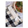 Cutlery Kits | WNA EPS005 EcoSense Renewable PSM Wrapped Plastic Fork/Knife/Napkin/Spoon Cutlery Kit - White (250/Carton) image number 6
