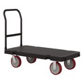 Carts & Trucks | Suncast Commercial PDPT2448 24.25 in. x 52.25 in. x 41 in. 1,600 lbs. Capacity Resin Platform Truck - Black image number 2