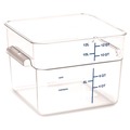 Food Storage Containers & Lids | Carlisle 1195407 11.13 in. x 11.13 in. x 8.25 in. 12 qt. Squares Polycarbonate Food Storage Container - Clear image number 2