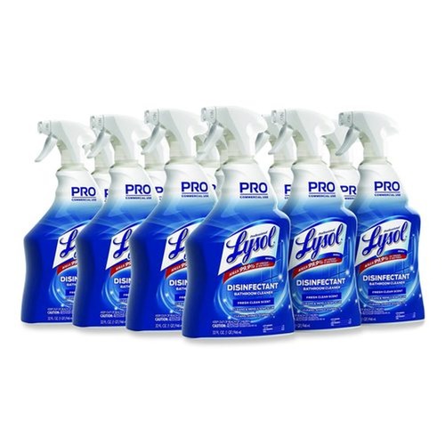 Bathroom Cleaners | Professional LYSOL Brand 36241-04685 32 oz. Spray Bottle Disinfectant Bathroom Cleaner - Fresh Scent (12/Carton) image number 0
