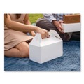 Food Containers & Lids | SCT 2709 10 lbs. Capacity 8.88 in. x 5 in. x 6.75 in. Paper Carryout Barn Boxes - White (150/Carton) image number 1