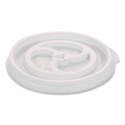 Cup Lids | WinCup 222078 Slotted Plastic Lids for 8 oz to 10 oz Hot Cups and Bowls - White (1000/Carton) image number 0