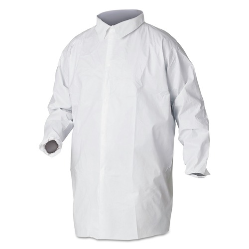 Clothing Protection | Ansell KCC 44444 A40 Liquid and Particle Protection Lab Coats - X-Large, White (30/Carton) image number 0