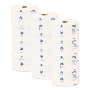 PAPER TOWELS | Tork 160090 Universal 2-Ply Septic Safe High Capacity Bath Tissue w/OptiCore - White (12/Carton)