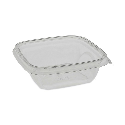 Food Containers & Lids | Pactiv Corp. SAC0512 EarthChoice 12 oz. Square Recycled Plastic Bowl - Clear (504/Carton) image number 0