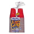 Cups | Hefty PAC C20950 Easy Grip Disposable Plastic 9 oz. Party Cups - Red (50/Pack, 12 Packs/Carton) image number 3