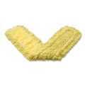 Mop Heads | Rubbermaid Commercial FGJ15300YL00 24 in. Trapper Commercial Looped-End Launderable Dust Mop - Yellow image number 2