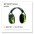  | 3M X4A 27 dB NRR PELTOR X Series Earmuffs - Black/Chartreuse image number 3