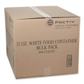 Food Containers & Lids | Pactiv Corp. D32RB 32 oz. 5.13 in. Diameter x 4.5 in. Height Paper Round Food Container - White image number 2