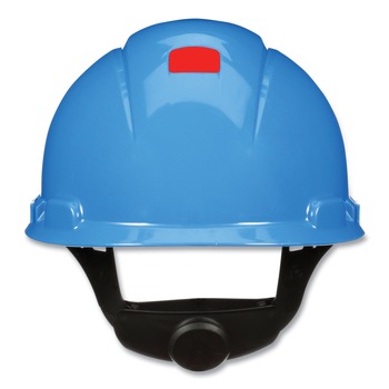 3M H-703SFR-UV SecureFit H-Series 4-Point Pressure Diffusion Ratchet Suspension H-700 Cap with UV Indicator Hard Hats - Blue