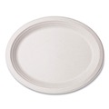 Platters | Vegware VW-P009NFA 8 in. x 10 in. Nourish Molded Fiber Compostable Sugarcane Tableware Platter - White (500/Carton) image number 0