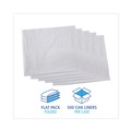 Low-Density Trash Bags | Boardwalk H4823MWK 24 in. x 23 in. 10 gal. 0.5 mil Linear Low Density Industrial Can Liners - White (500/Carton) image number 4