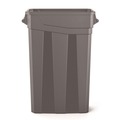 Indoor Waste Receptacles | Suncast Commercial TCNH2030 23-Gallon Plastic Resin Slim Trash Can - Gray image number 1