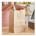 Grocery Bags | Ross & Wallace Paper Products 130321SP 8.13 in. x 5.88 in. x 12.5 in. #20 Squat Size Heavy-Duty Grocery Paper Bags - Kraft (500/Bundle) image number 3