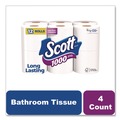 Perforated Roll & Hand Towels | Scott 10060 1-Ply 4.1 in. x 3.7 in. Septic Safe Toilet Paper - White (48/Carton) image number 5