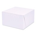 Bakery Boxes & Containers | SCT 1521 7 in. x 7 in. x 4 in. Paper Standard Bakery Boxes - White (250/Carton) image number 0