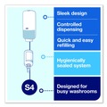 Soap Dispensers | Tork 571600 4.45 in. x 5.12 in. x 10.94 in. Elevation Foam Skincare Auto Dispenser with Intuition Sensor - White (4/Carton) image number 7