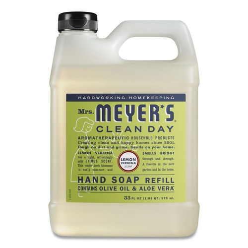 Soap Refills | Mrs. Meyer's 373219 33 oz. Lemon Verbena Clean Day Liquid Hand Soap Refill image number 0