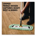 Mop Heads | Rubbermaid Commercial FGQ41800GR00 18 in. Microfiber Dust Pad with Fringe - Green (6/Carton) image number 6