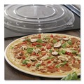 Food Containers & Lids | Eco-Products EP-SCPTR16LIDR 16 in. x 16 in. x 0.2 in. 100 Percent Recycled Content Plastic Pizza Tray Lids - Clear (50/Carton) image number 3