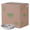 Food Containers & Lids | Eco-Products EP-SCR93NFA 3-Compartment Bowl 28 oz Vanguard Renewable and Compostable Sugarcane Containers - White (400/Carton) image number 0