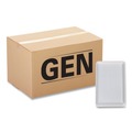 Food Containers & Lids | GEN 15PWH 14.44 in. x 7.88 in. x 1.37 in. #15P Meat Trays - White (200/Carton) image number 0