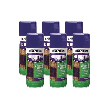 Rust-Oleum 270970 12 oz. Aerosol Can Specialty No Hunting Spray Paint - Flat Purple (6/Carton)