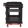 Carts | Suncast Commercial PUCHD2645 26.5 in. x 48.78 in. x 34.81 in. 2 Shelves 6 Bins Plastic Heavy Duty Plus Utility Cart - Black image number 2