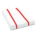 Cleaning Cloths & Wipes | Boardwalk 3282 1-Ply 12 in. x 21 in. Antimicrobial Foodservice Wipers - Red/White (150/Carton) image number 1