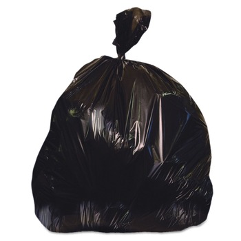 Heritage H7658SK 38 in. x 58 in. 60 gal. 1.25 mil Linear Low-Density Can Liners - Black (100/Carton)