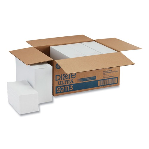 Perforated Roll & Hand Towels | Georgia-Pacific 92113 13 in. x 17 in. 1/6-Fold Linen Replacement Towels - White (200/Box, 4 Boxes/Carton) image number 0