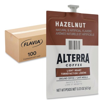 FLAVIA 48011 0.23 oz. Pouch Alterra Coffee Freshpack - Hazelnut (100/Carton)