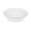 Food Containers & Lids | Pactiv Corp. NC723 Newspring VERSAtainer 7 x 7 x 2.38 24 oz Plastic Microwavable Containers - White/Clear (150/Carton) image number 3