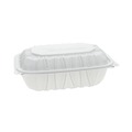 Food Containers & Lids | Pactiv Corp. YCNW0205 9 x 6 x 3.1 EarthChoice Vented Microwavable MFPP Plastic Hinged Lid Container - White (170/Carton) image number 3