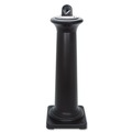 Smoking Receptacles | Rubbermaid Commercial FG9W3000BLA GroundsKeeper Tuscan 13 in. x 13 in. x 38.38 in. Receptacle - Black image number 0