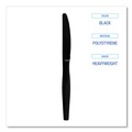 Disposable Knives | Boardwalk BWKKNIFEHWBLA Heavyweight Polystyrene Knife Cutlery - Black (1000/Carton) image number 4