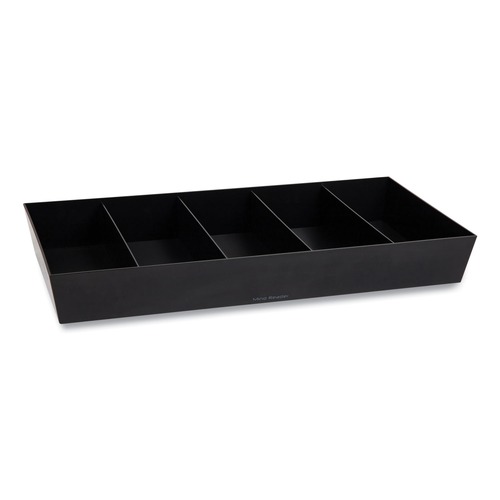 Condiment Organizers | Mind Reader SNACKORGT-BLK 12 in. x 24 in. x 3.25 in. 5-Compartment Anchor Collection Snack Organizer - Black image number 0