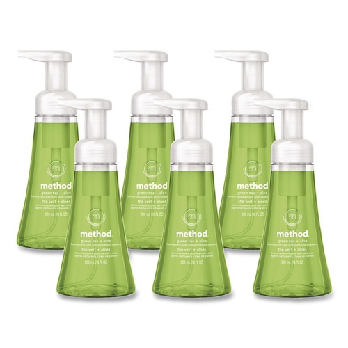 Hand Soaps | Method MTH00362 10 oz. Foaming Hand Wash - Green Tea and Aloe Scent (6/Carton) image number 0