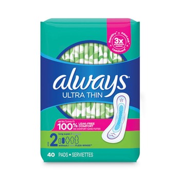 FEMININE CARE PRODUCTS | Always 59874PK Super Long 10 Hour Ultra Thin Pads (40/Pack)